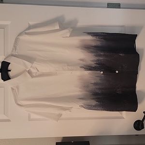 Men's SHEIN short sleeve button front forest print sixe XL